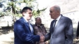 Давид Гурциев (слева) и Леонид Тибилов, 28 февраля 2017 г.