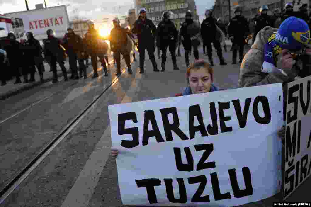 Bosnia-Herzegovina - Sarajevo, civil protests, Sarajevo, 6Feb2014.