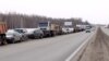 Акция перевозчиков на трассе под Казанью. 27 марта 2017 года