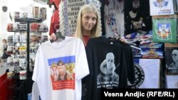 Prodaja majica sa likom Vladimira Putina, Beograd, oktobar 2014
