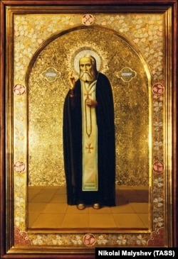 A modern icon of St. Serafim of Sarov