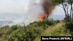 The wildfire in Lustica 