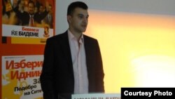 Дино Блажевски, претседател на Унијата на млади сили на ВМРО-Народна партија.