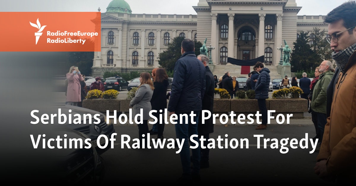 Serbians Hold Silent Protest For Victims Of Railway Station Tragedy