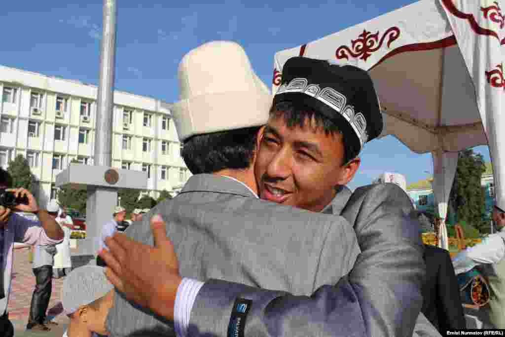 In a central square in the southern Kyrgyz city of Osh