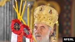 The new patriarch of the Serbian Orthodox Church, Bishop Irinej Gavrilovic of Nis