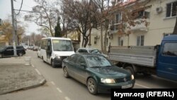 Затор на вулиці Новоросійській у Севастополі