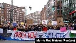 La protestul de astăzi la Hamburg