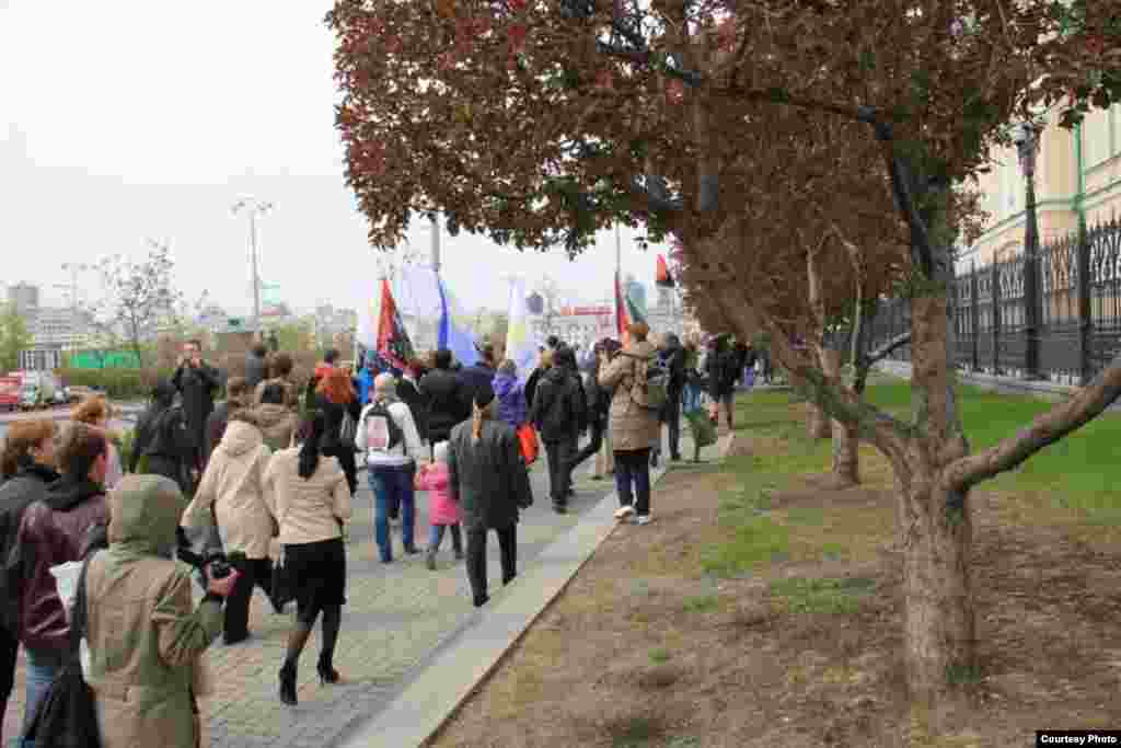 Russia -- Ekaterinburg, demonstration