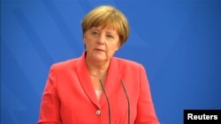 German Chancellor Angela Merkel has guided the bloc toward maintaining sanctions over Russia's occupation and seizure of Ukraine's Crimean Peninsula and its support for Russia-backed separatists in eastern Ukraine.