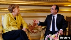 Angela Merkel i Francois Hollande