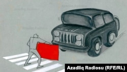 Azerbaijan -- Rashid Sherif's cartoon (zebra)