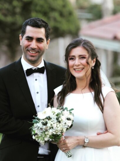 Iran -- Victims of Ukranian plane crash in Iran, Siavash Ghafouri-Azar (L) and Sara Mamani, undated.