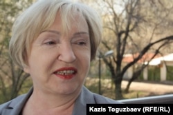 Тамара Калеева, руководитель прессозащитной организации "Адил соз". Алматы, 22 апреля 2014 года.