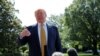 File photo - U.S. President Donald Trump speaks to the media as he departs for Camp David.