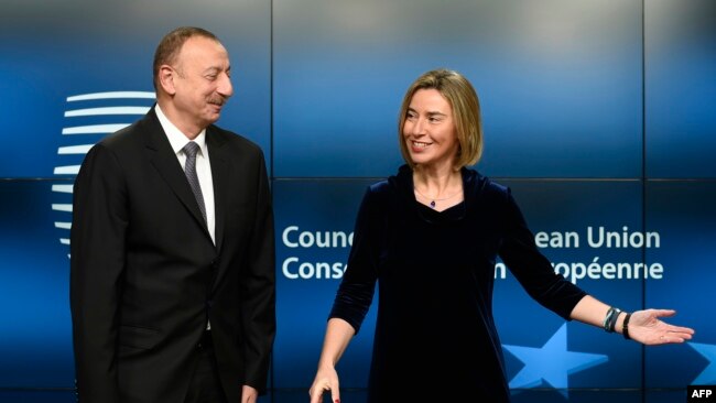 İ.Əliyev və Avropa Komissiyasının vitse-prezidenti Federica Mogherini