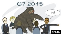 "Большая семерка 2015". Карикатура Евгения Олейника
