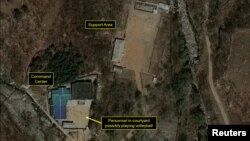 Спутниковый снимок ядерного полигона Пунгери в Северной Корее
