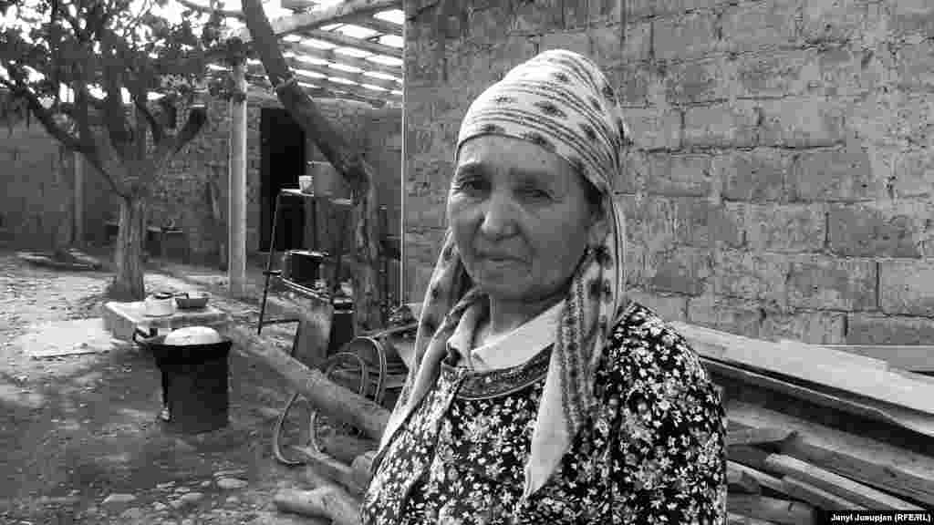 Mafiza moved to Kyrgyzstan during Tajikistan's war of the 1990s. Her family had to start from scratch, but she believes their flight from Tajikistan was the best decision for the future of her nine children. Mafiza misses her home in Jerge-Tal and often cooks the cuisine of her native region.
