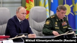 Путин во время испытаний "Авангарда"
