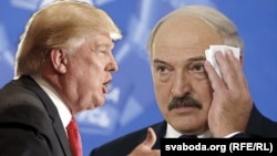 Дональд Трамп і Аляксандар Лукашэнка. Каляж