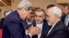 U.S. Secretary of State John Kerry (L) speaks with Hossein Fereydoun (C), the brother of Iranian President, and Iranian Foreign Minister Javad Zarif (R), on the sidelines of nuclear talks in Vienna, July 14, 2015. File photo