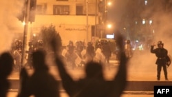  Egyptian police fired rubber bullets and tear gas to break up demonstrations on November 19.