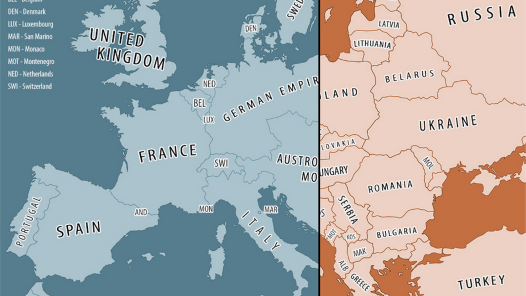 Europe On Eve Of WWI Vs Today