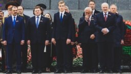 Афіцыйнае мерапрыемства на Дзень перамогі ў Менску, 9 траўня 2019 году Віктар Лукашэнка, Дзьмітры Лукашэнка, Мікалай Лукашэнка, Аляксандар Лукашэнка