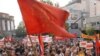 Armenia -- Armenian Revolutionary Federation supporters rally in Yerevan to condemn Armenia's fence-mending agreements with Turkey on16Oct209