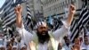 FILE: Supporters of Jamiat Ulema-e Islam − Fazl (JUI-F) during a protest in Karachi, August 2014.