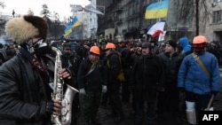 Үкіметке наразылық акциясы. Киев, 23 қаңтар 2014 жыл.