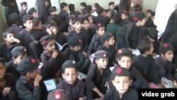 An overcrowded school in northwestern Pakistan.