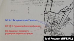 Выкопировка из планшета по материалам лесоустройства Матюшинского участкового лесничества 1991 года