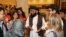 The spokesman for the Taliban in Qatar, Suhhail Shaheen, attends the Intra Afghan Dialogue talks in Doha on July 8.