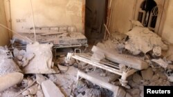Чергова зруйнована повітряними ударами лікарня в «повстанській» частині Алеппо, фото 1 жовтня 2016 року