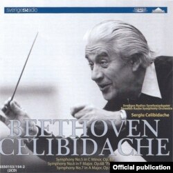 Sergiu Celibidache la pupitrul Orchestrei Radio suedeze