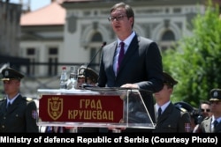 Президент Сербии Александр Вучич выступает на мероприятиях по поводу дня Святого Вита (Вида). 2017 год