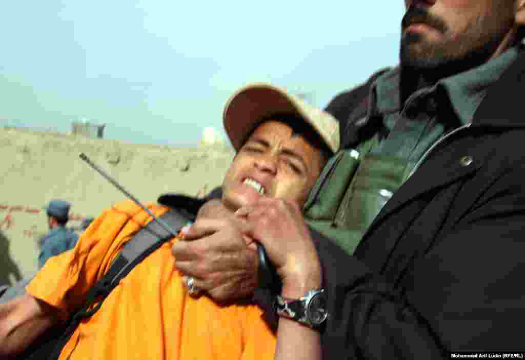 Afghanistan - Sayed Pervez (11), son of RFE/RL's video journalist Jan Sabawoon, was beaten by Afghan police during the Norouuz ceremony in Kabul on March 21, 2011.