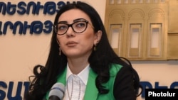 Armenia - Justice Minister Arpine Hovannisian holds a news conference in Yerevan, 22Dec2016.