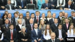 Лидер "Единой России" Владимир Путин на съезде партии