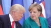German Chancellor Angela Merkel (right) and U.S. President Donald Trump