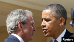 Джордж Буш и Барак Обама. 2013 год