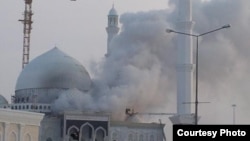Пожар в мечети "Хазрет Султан", Казахстан, Астана, 15 января 2012 