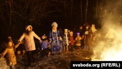 Новы год у вёсцы Міхалёўка на Гомельшчыне, 31 сьнежня 2018 году