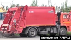 Armenia -- A new Russian-manufactured garbage truck acquired by Yerevan municipality, July 24, 2019.