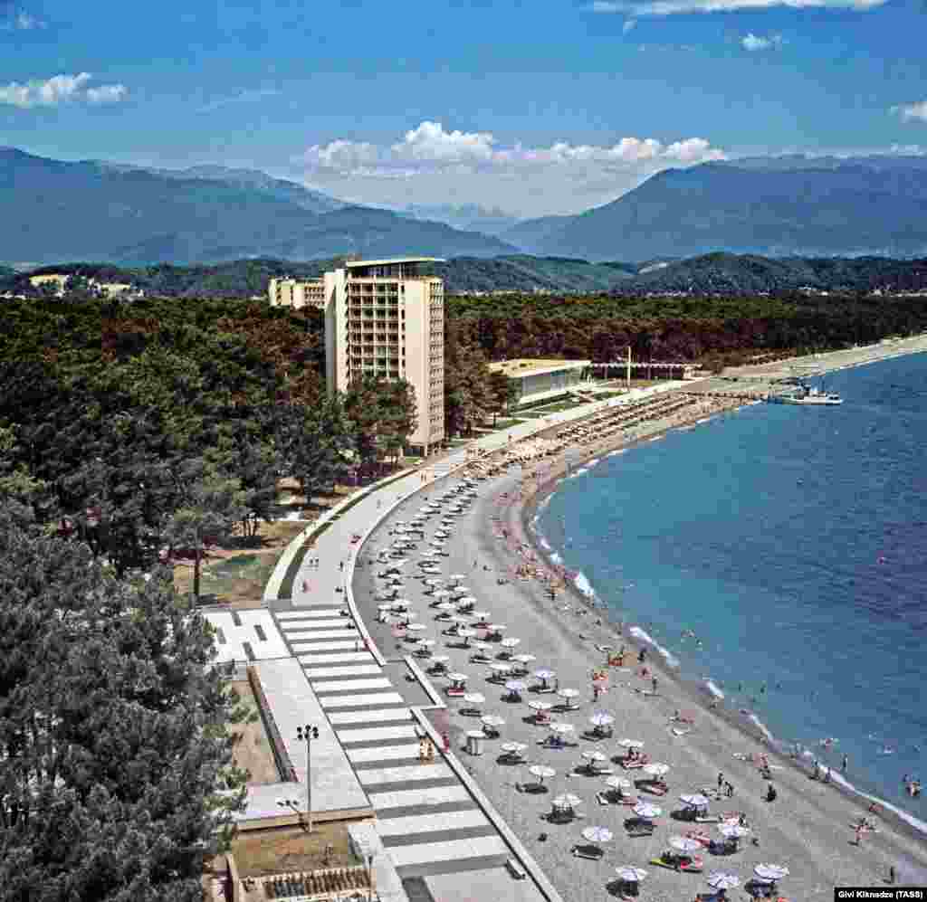 A resort in Abkhazia in 1973. The region&#39;s coastline was the favored holiday spot for the Soviet elite but, as the U.S.S.R. headed towards collapse, this jewel of the Georgian coast began to splinter along ethnic lines.&nbsp;