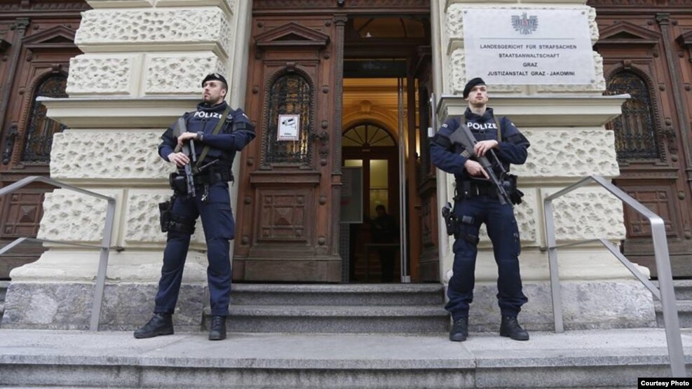 Prosecutors in Graz said about 800 police officers carried out the simultaneous early morning antiterrorist raids (file photo)