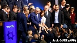 Իսրայել - Գործող վարչապետ Բենյամին Նեթանյահուն ընտրություններից հետո հանդիպում է իր կուսակցության հետ, Թել Ավիվ, 10-ը ապրիլի, 2019թ․