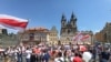 Акцыя салідарнасьці ў Празе, 27 чэрвеня 2020 